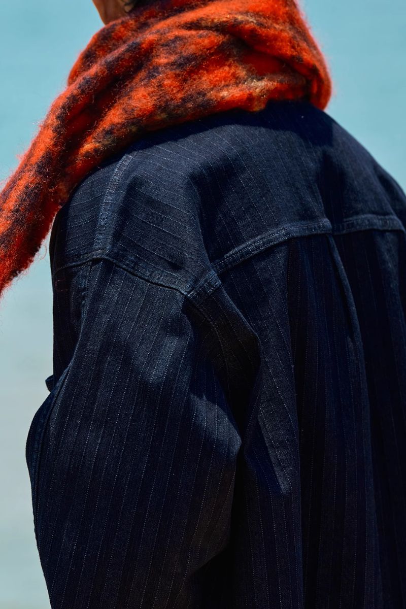 Stretch Denim Vintage Workwear Jacket