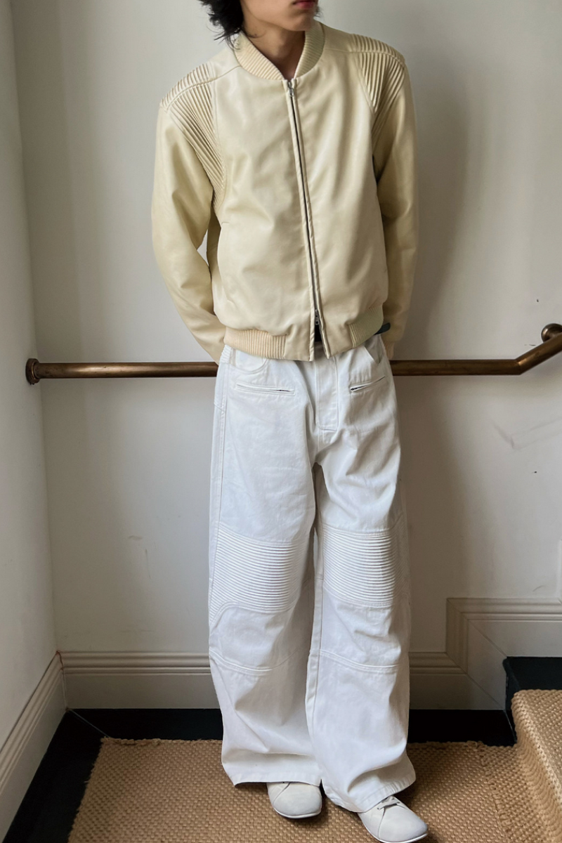 Waxed Biker Jeans
