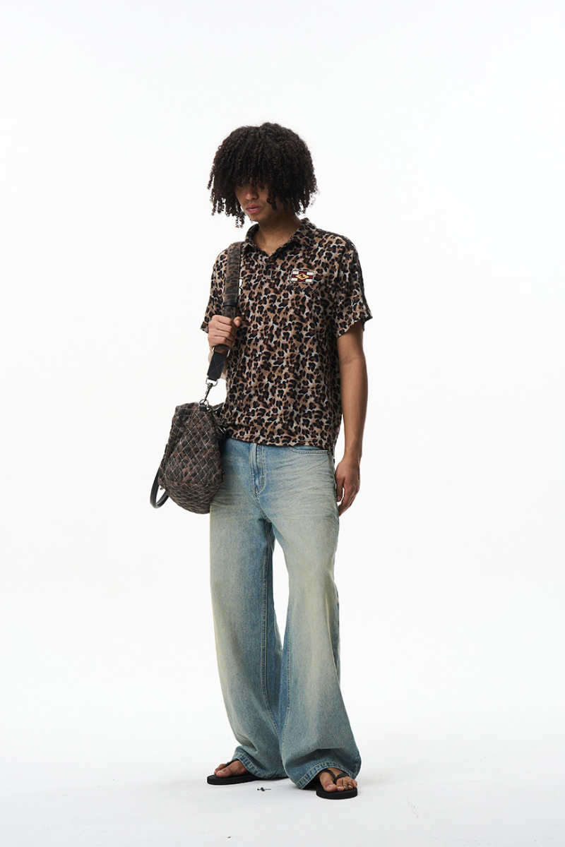 Leopard Embroidered Polo