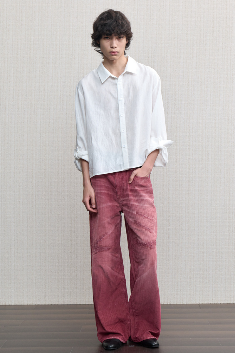 Striped Boro Patch Jeans