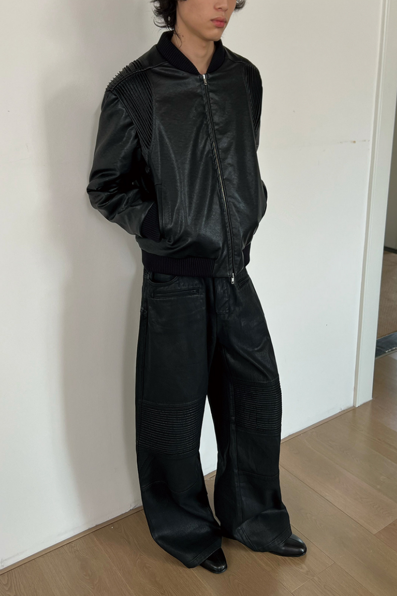 Waxed Biker Jeans