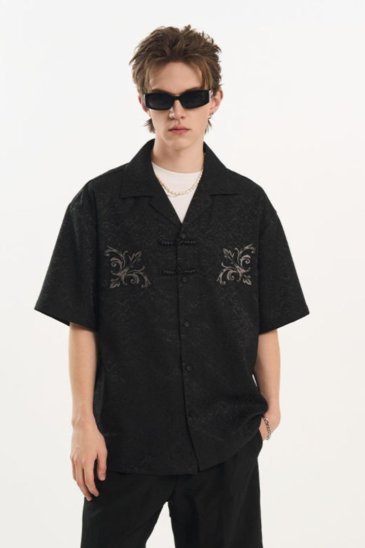 Colorblock Scout Embroidery Knots Shirt