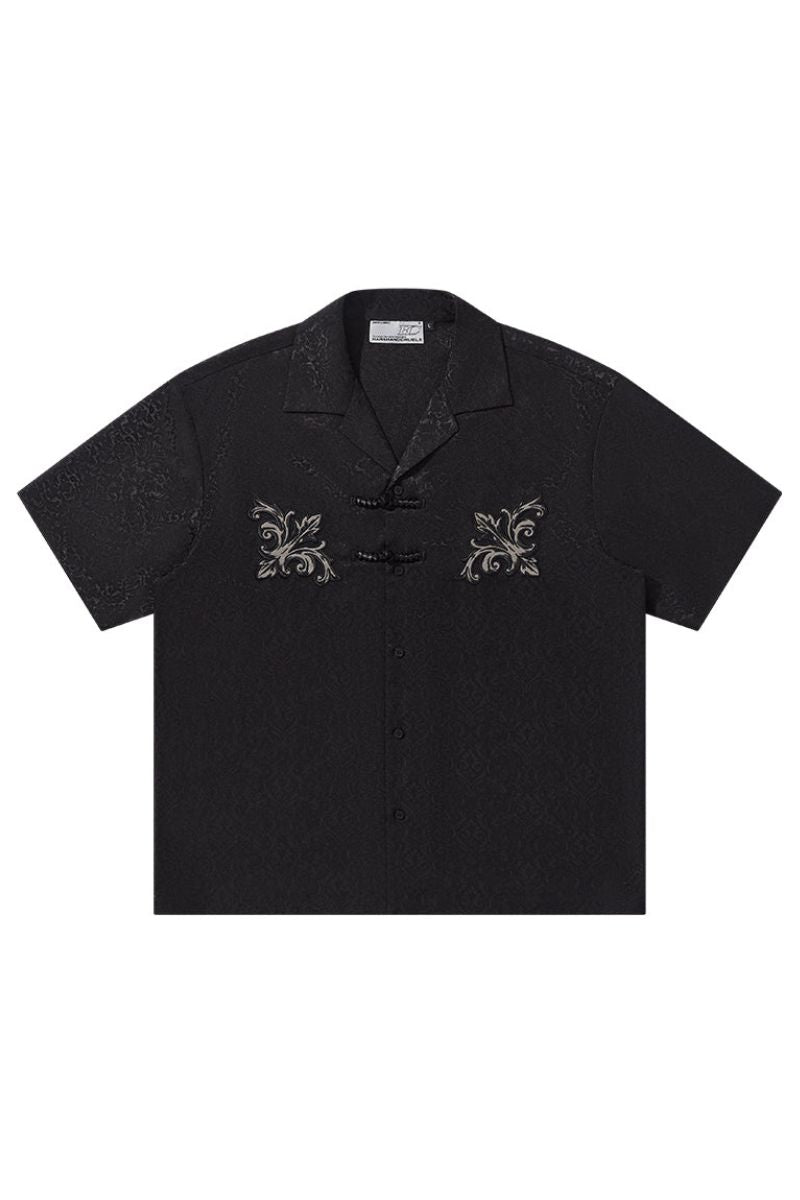 Colorblock Scout Embroidery Knots Shirt