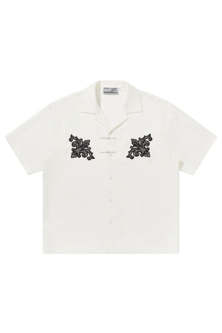 Colorblock Scout Embroidery Knots Shirt