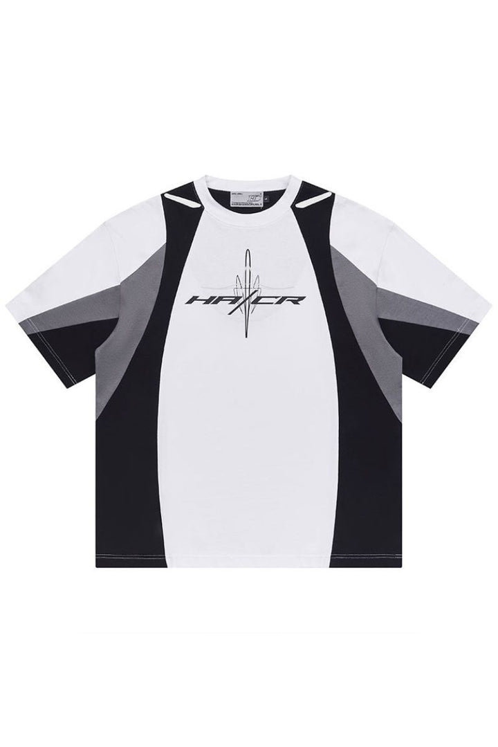 Colorblock Racing Printed Tee