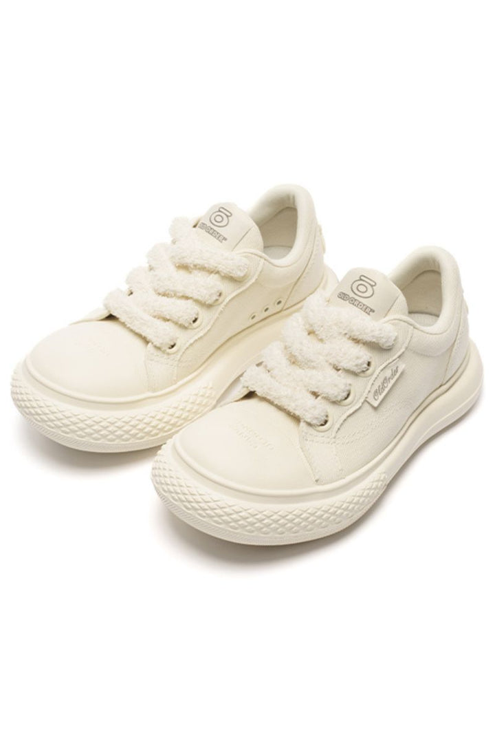 Canvas Low White Shoes