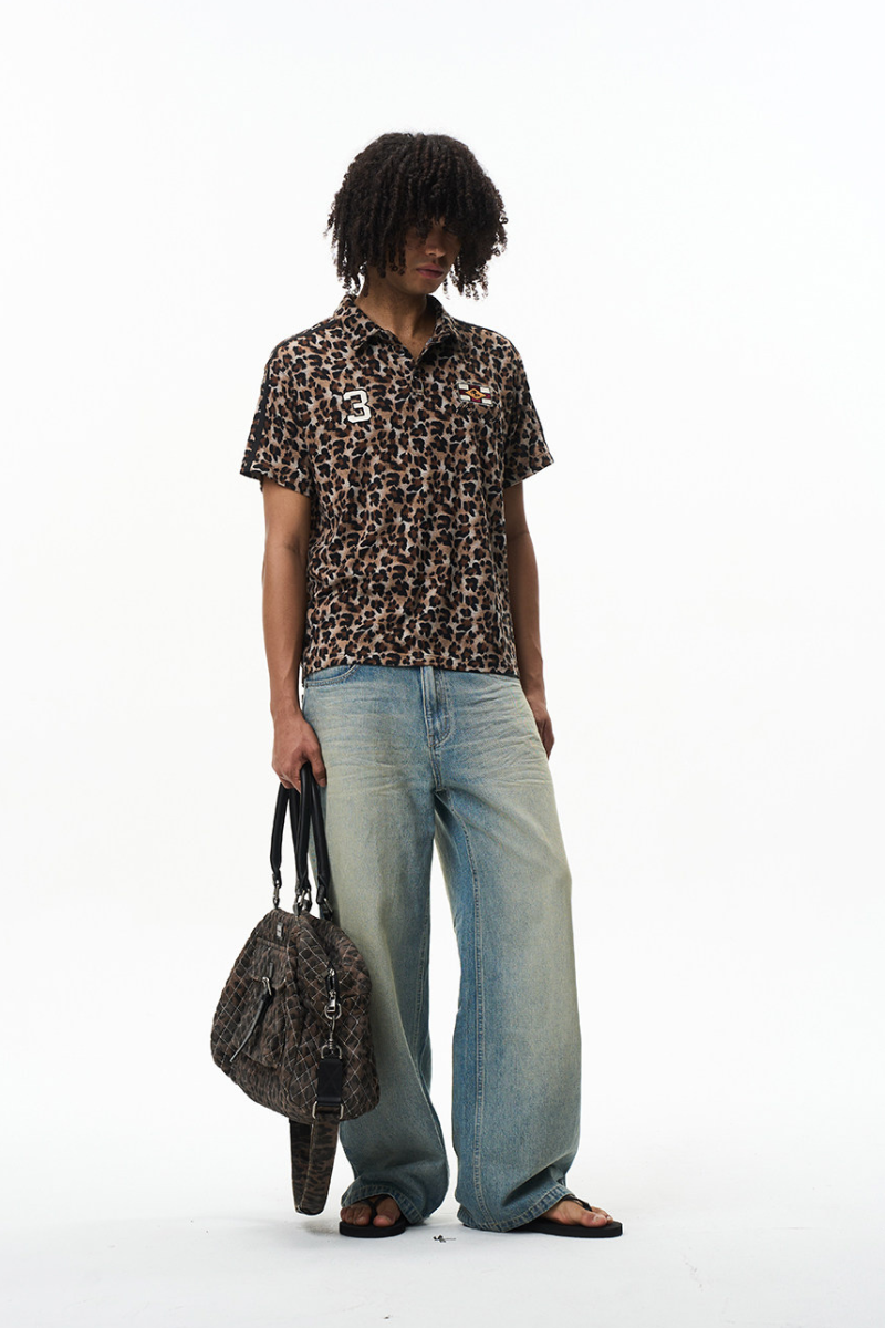 Leopard Embroidered Polo
