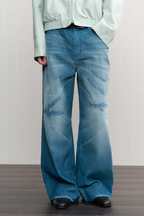 Striped Boro Patch Jeans
