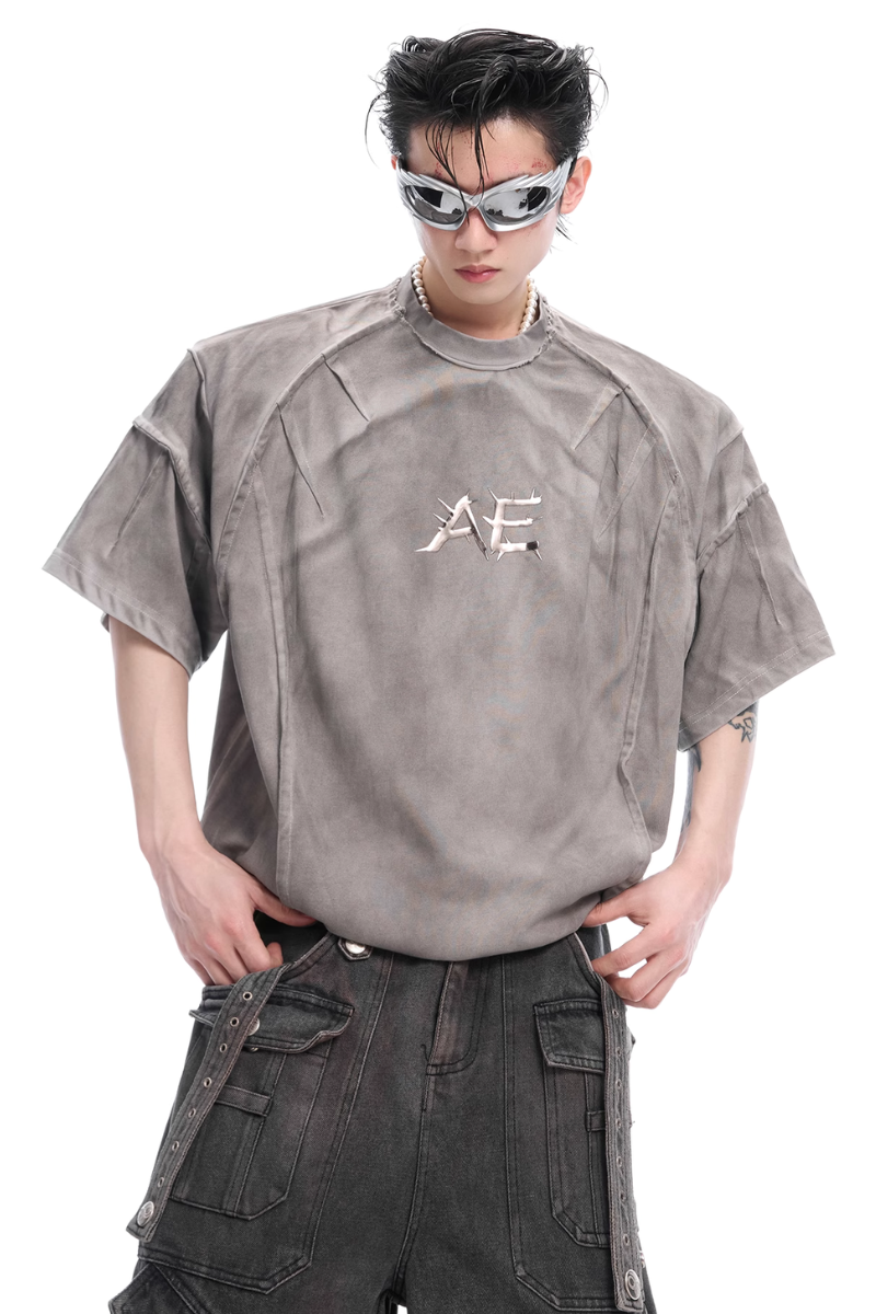 Vintage Washed Gradient Cotton Tee