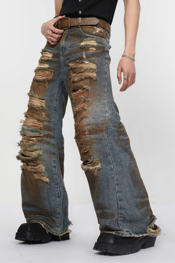 Destroyed Washed Jeans