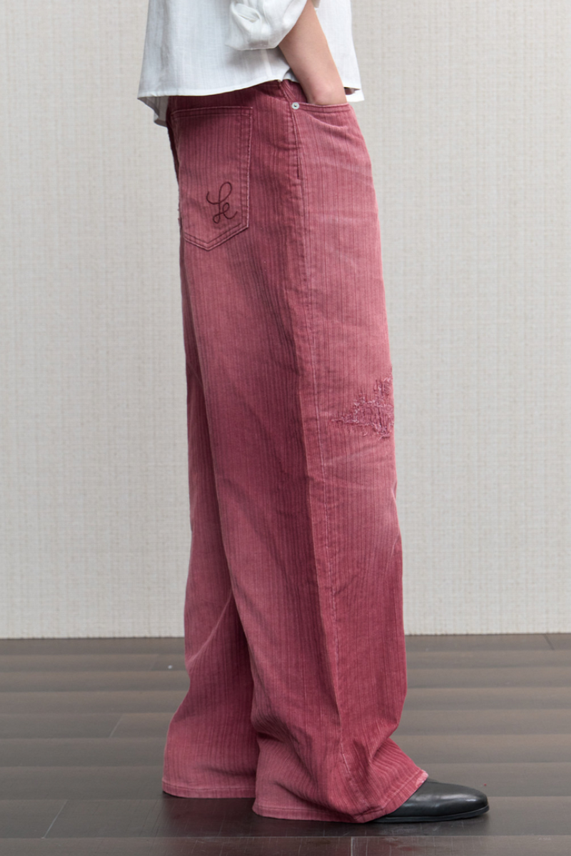 Striped Boro Patch Jeans