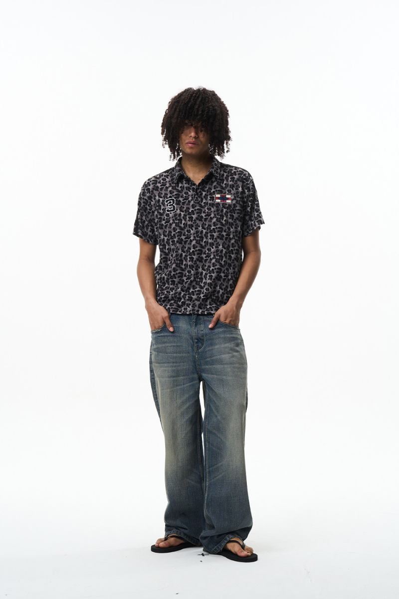 Leopard Embroidered Polo