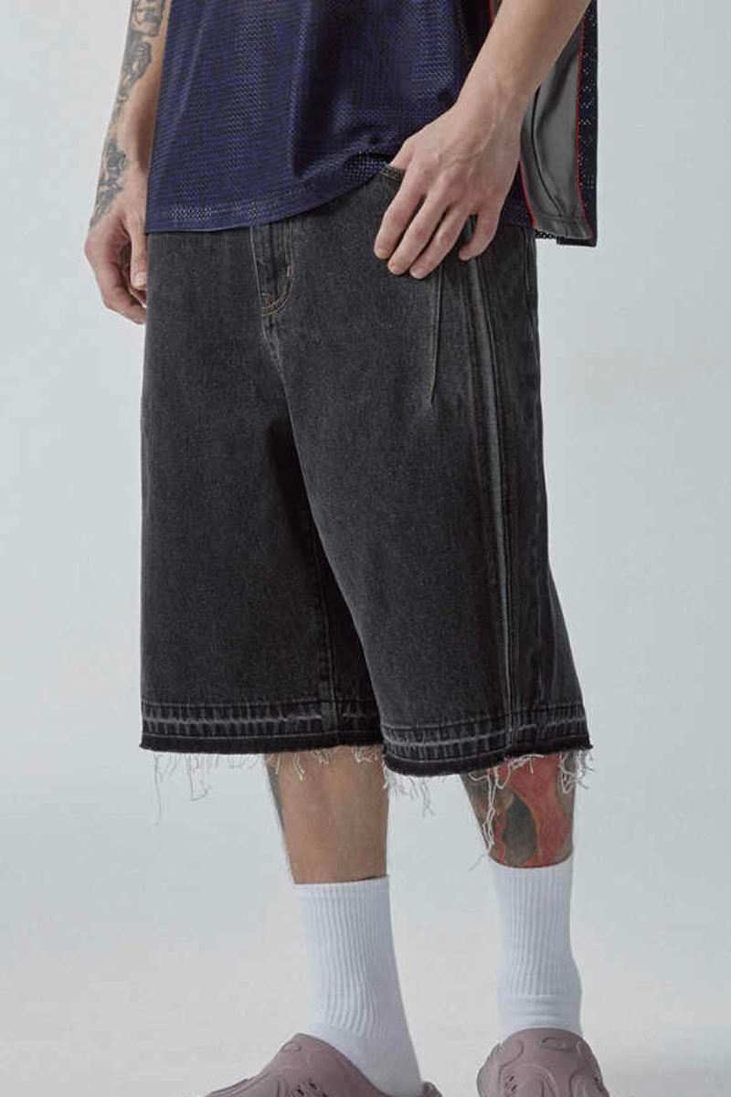 Washed Distressed Jorts
