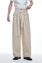 Pleated Wide Leg Trousers