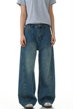 High Waist Blue Blade Jeans