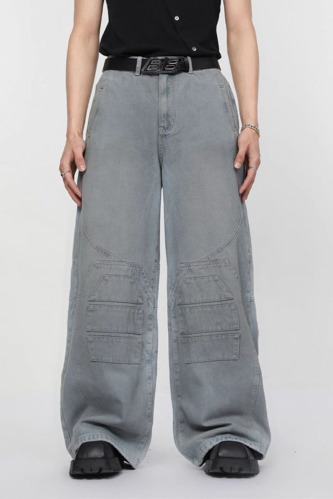 『COPPING ZONE』Mud-Dyed Distressed Washed Jeans Distressed Washed Jeans – Copping Zone