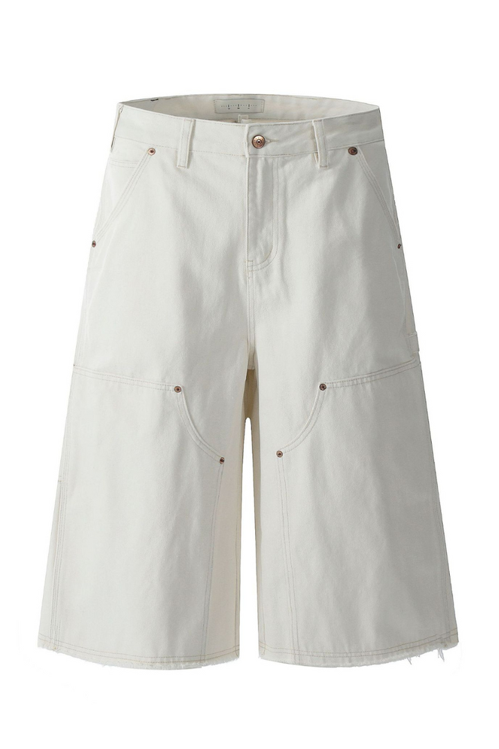 Studded Canvas Cargo Jorts