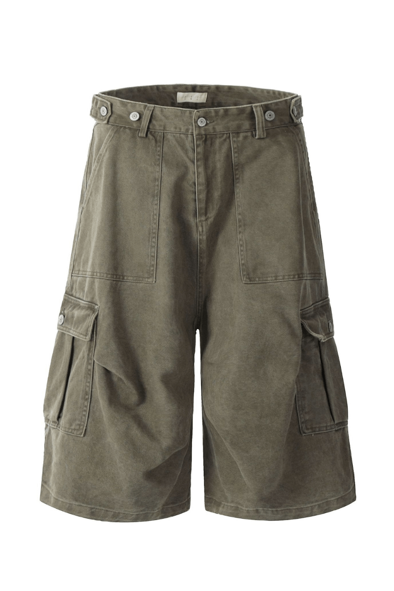 Multi Pocket Cargo Knee Shorts
