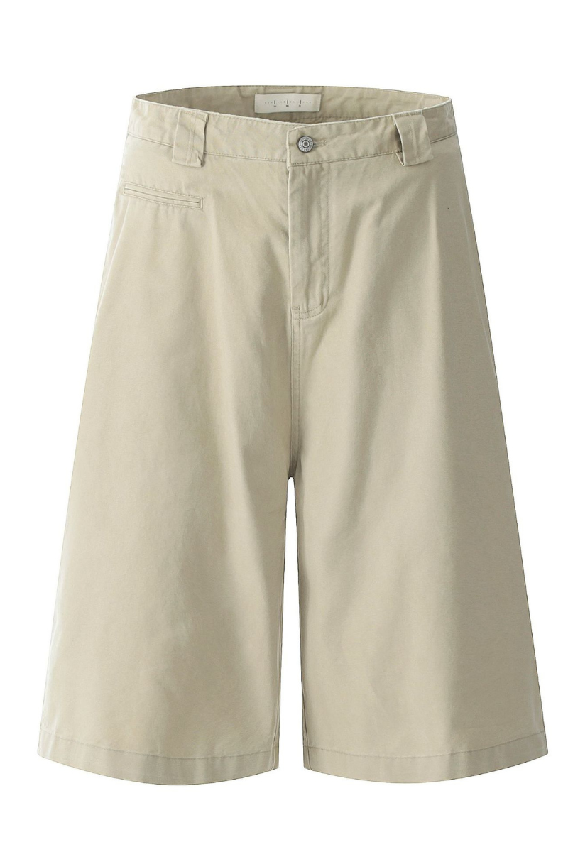 High Waist Cargo Knee Shorts