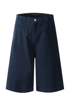 High Waist Cargo Knee Shorts