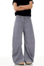 Plaid Wide Leg Lounge Trousers