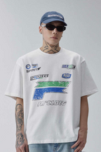 Cracked Lettering Racing T-Shirt