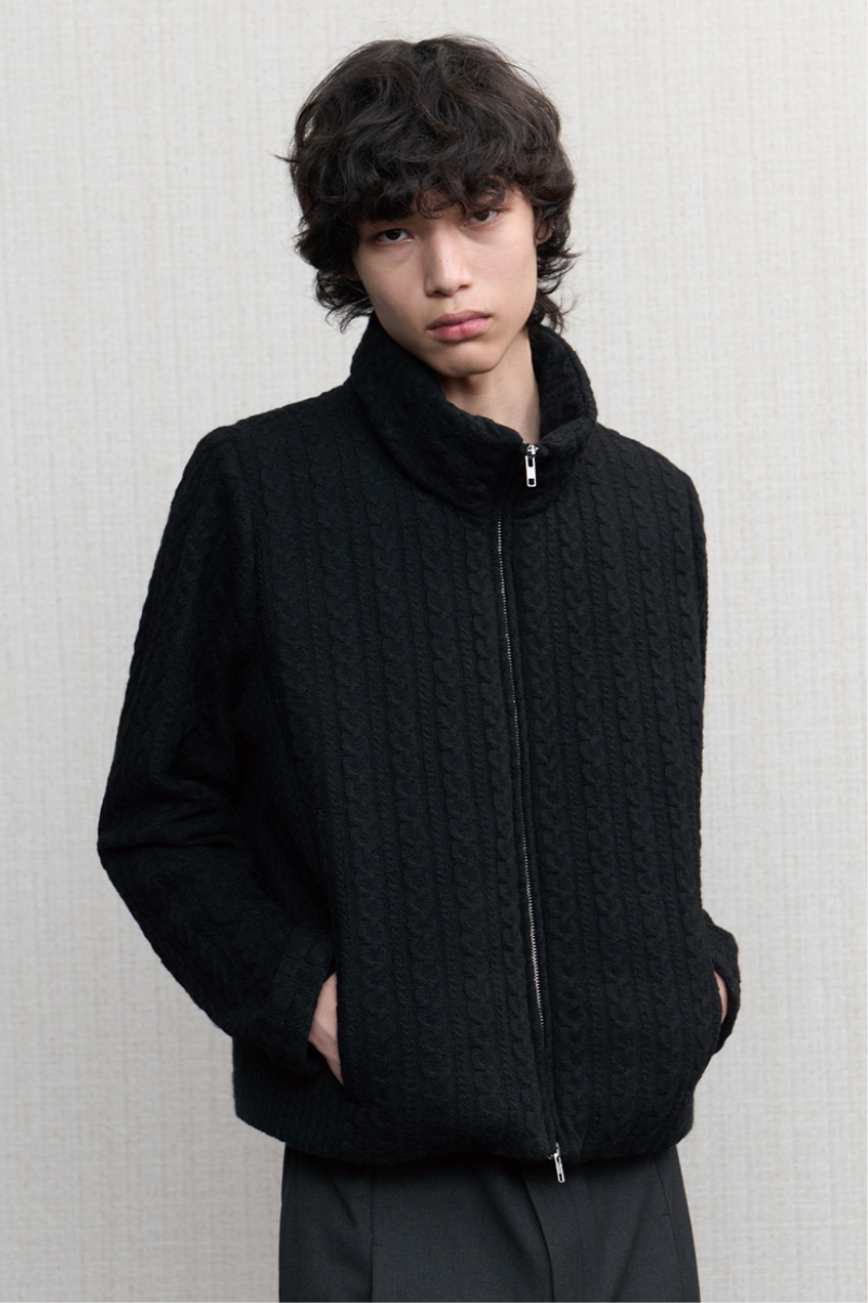 Cable Knit Down Jacket