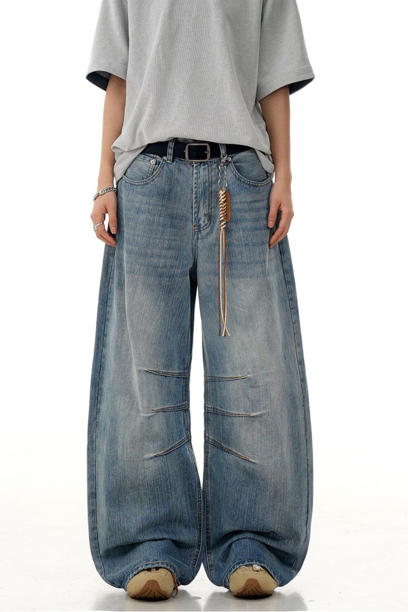 Textured Blue Blade Jeans