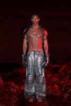 Silver Coated Armor Wide Jeans