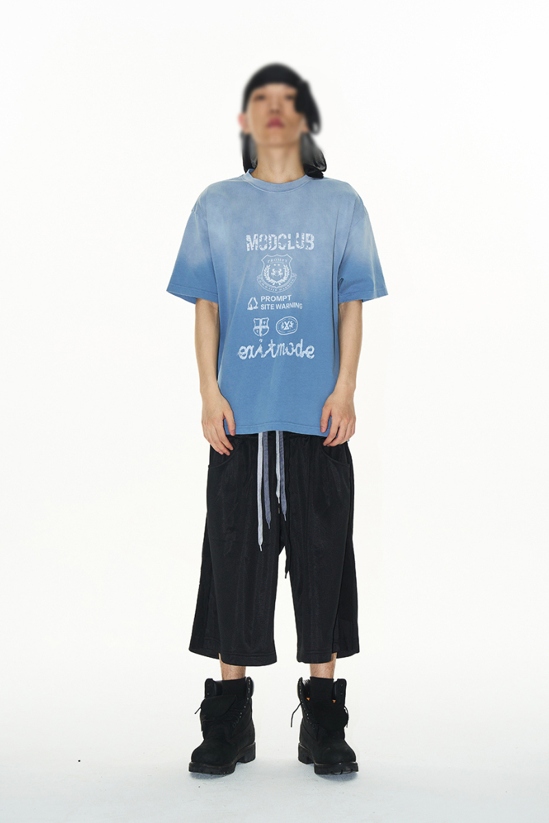 Washed Blue Graphic Tee
