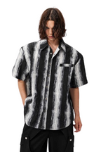 Wrinkled Ink Stripe Shirt