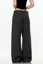 Cement Gray Straight Cargo Pants