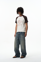 Contrast Raglan Graphic T-Shirt