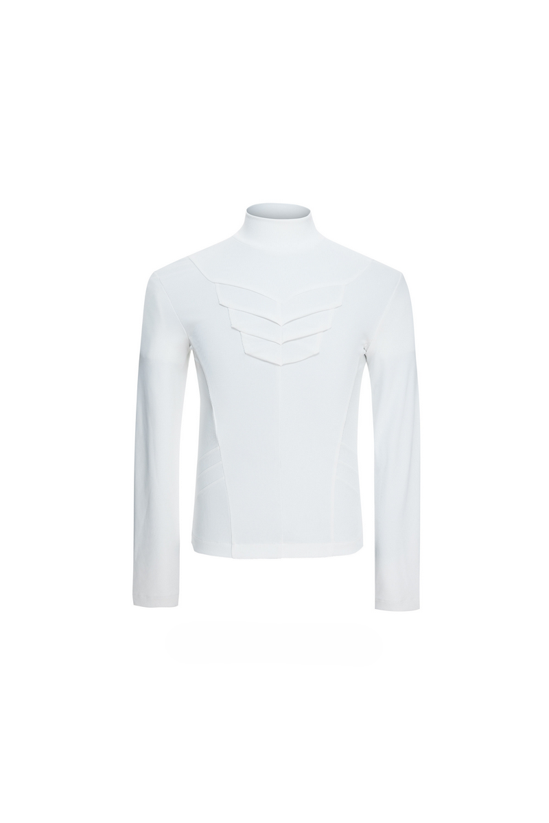 Mock Neck Sculpted Top