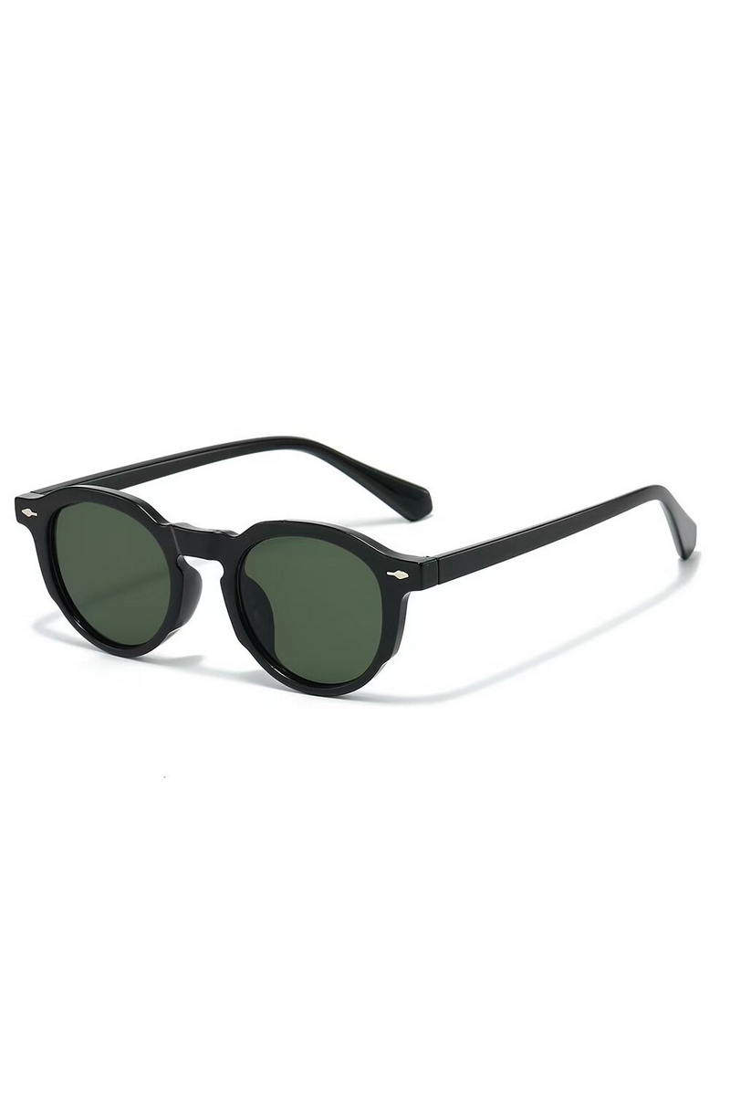 Retro Studded Oval Sunglasses