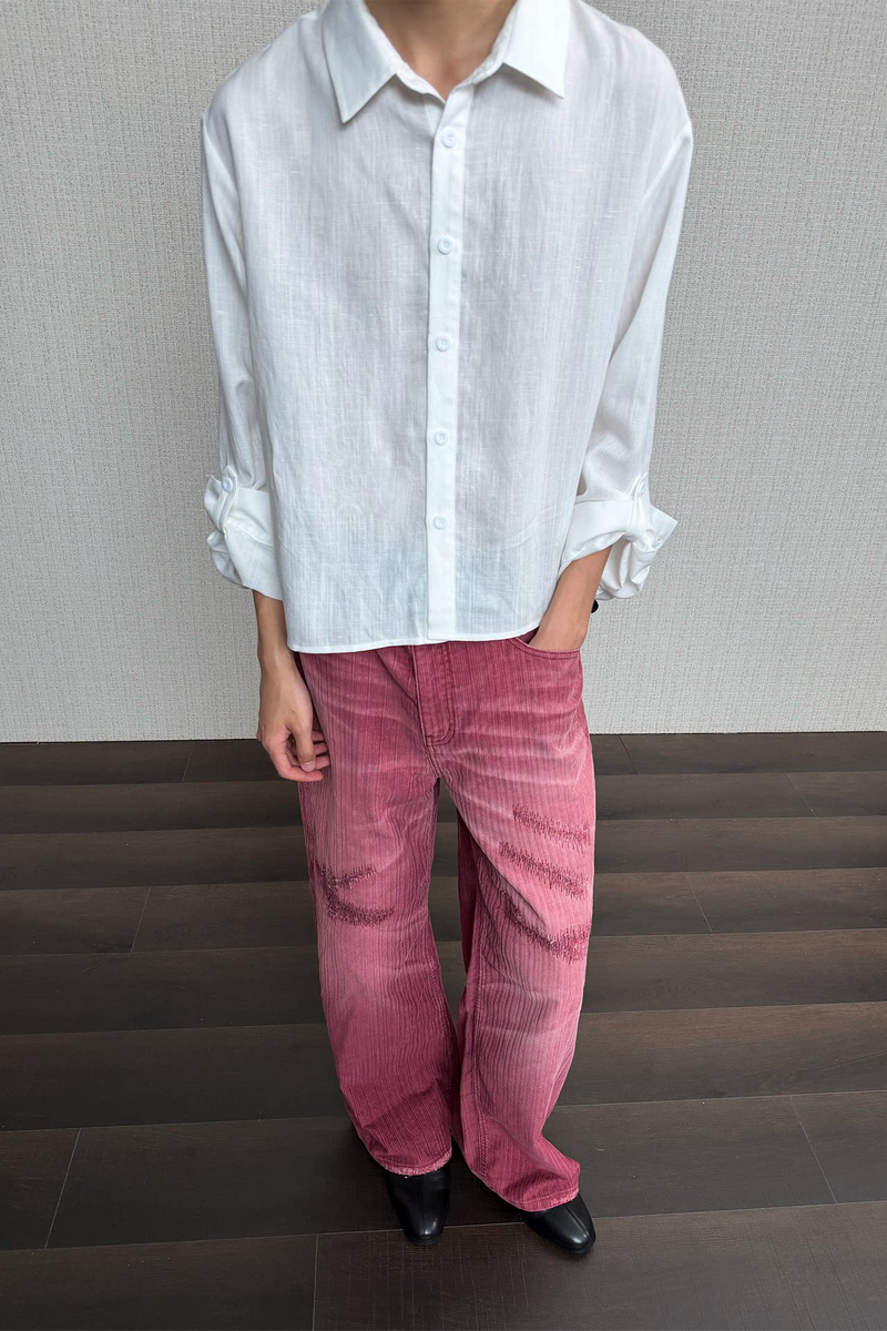 Striped Boro Patch Jeans