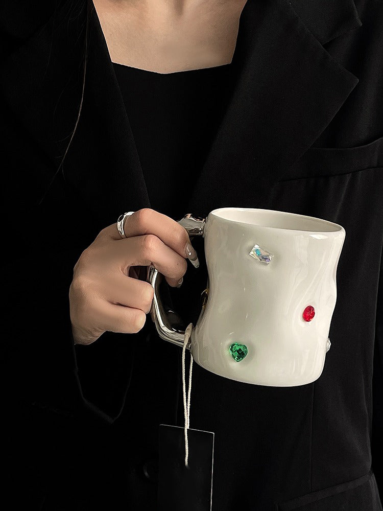 Gemstone Chrome Plated Mug