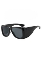 Oversized Chunky Side Shield Irregular Sunglasses