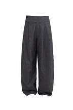 Double Pleated Plaid Trousers