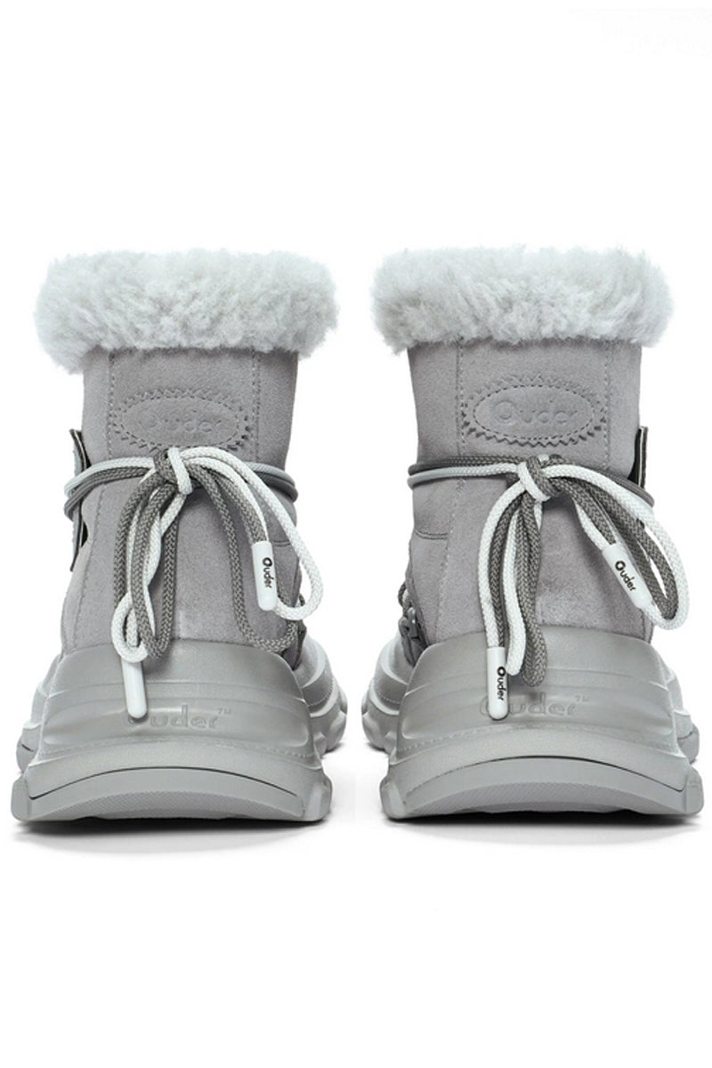 Waterproof Grey Chunky Snow Boots