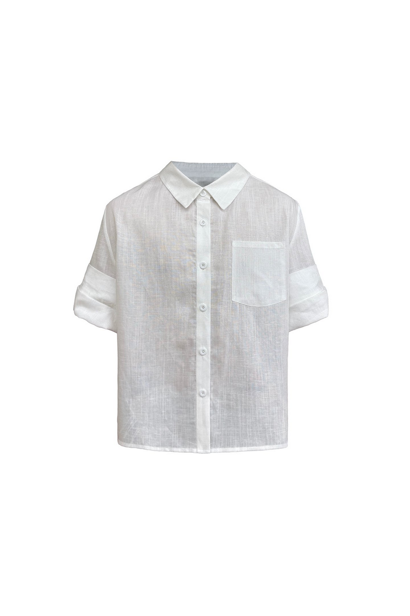 Tencel Linen Roll Sleeve Shirt