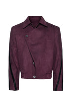 Studded Snake Panel Jacket - Purple