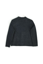 Ribbed Wool Blend Crewneck Sweater - Grey
