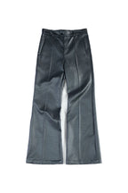 Matte Panelled Flared Pants - Silver