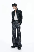 Matte Panelled Flared Pants