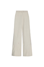 Embroidered Jacquard Flared Trousers - Khaki