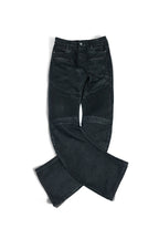 Multi Zip Waxed Biker Jeans - Black