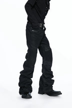 Multi Zip Waxed Biker Jeans
