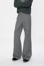 Embroidered Crossover Flared Trousers
