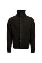 Heavy Ribbed Button Cardigan